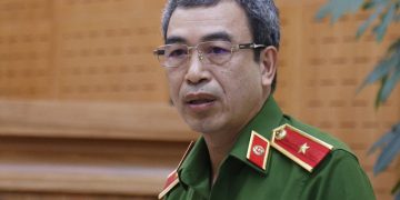 Thiếu tướng Nguyễn Văn Thành tại họp báo. Ảnh: Phạm Dự