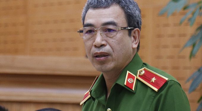 Thiếu tướng Nguyễn Văn Thành tại họp báo. Ảnh: Phạm Dự