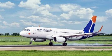 Một tàu bay A320 của Pacific Airlines. Ảnh: PA