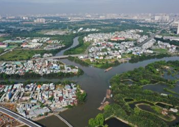 Một phần huyện Nhà Bè từ trên cao, tháng 1/2021. Ảnh: Quỳnh Trần