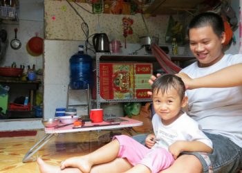 Phòng trọ của gia đình anh Đức Phú ở TP Thủ Đức. Ảnh: Lê Tuyết