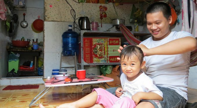 Phòng trọ của gia đình anh Đức Phú ở TP Thủ Đức. Ảnh: Lê Tuyết