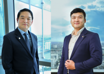 Ông Lê Viết Hải - Chủ tịch HĐQT tập đoàn Hoà Bình (bên trái) và ông Lê Viết Hiếu - Tổng giám đốc.