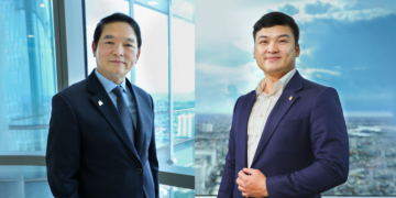 Ông Lê Viết Hải - Chủ tịch HĐQT tập đoàn Hoà Bình (bên trái) và ông Lê Viết Hiếu - Tổng giám đốc.