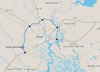 Hướng tuyến Vành đai 3 TP HCM. Đồ họa: Khánh Hoàng